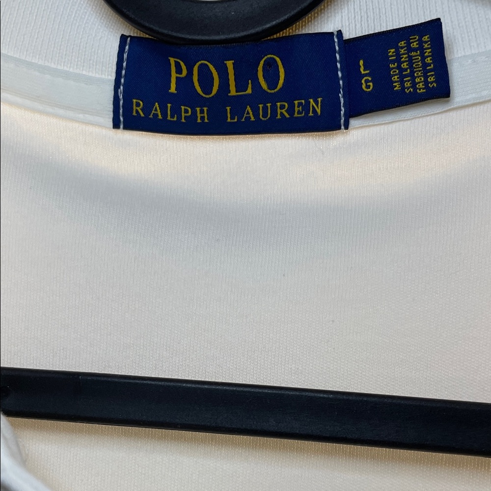 Ralph Lauren Men's Polo Shirt in White with Navy Logo - Picture 2 of 6